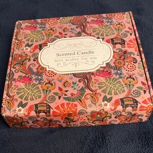 Exquisite Scented Candle Gift Box - Multicolor Floral Design